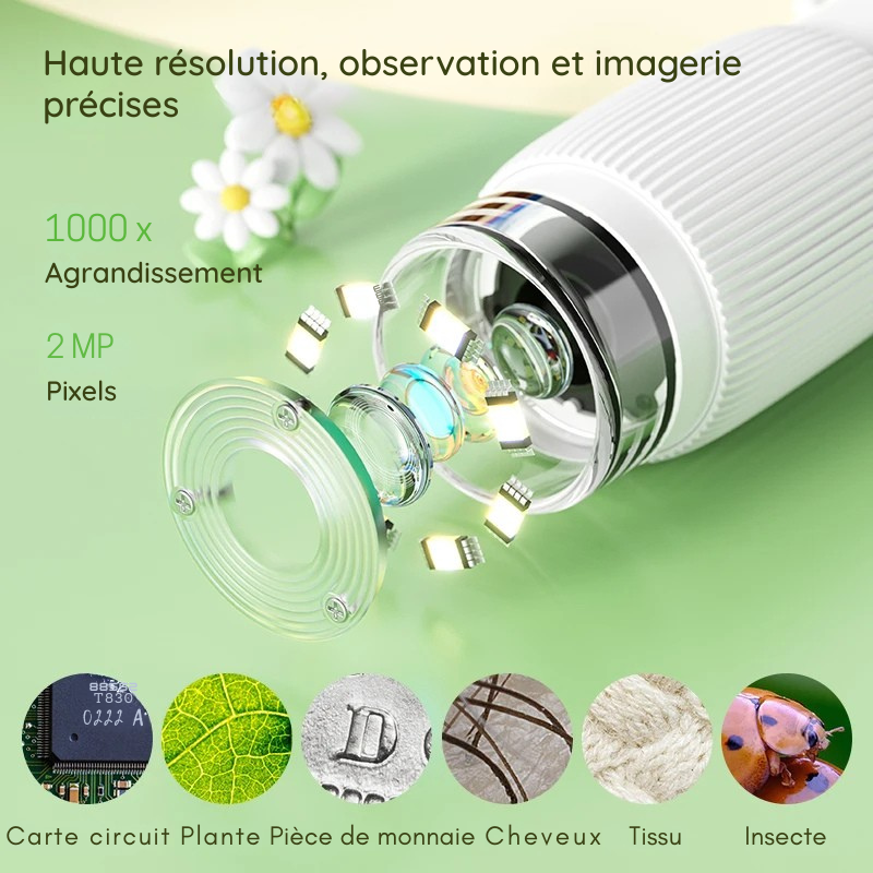 Microscope Portable Rechargeable 1000X